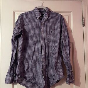 Men’s Polo Ralph Lauren Navy and White Checkered Shirt